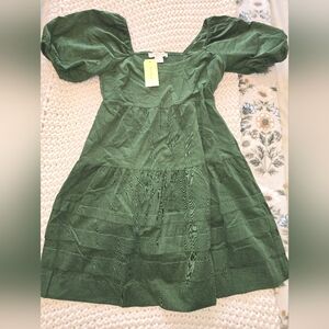 Monteau Green Corduroy Dress